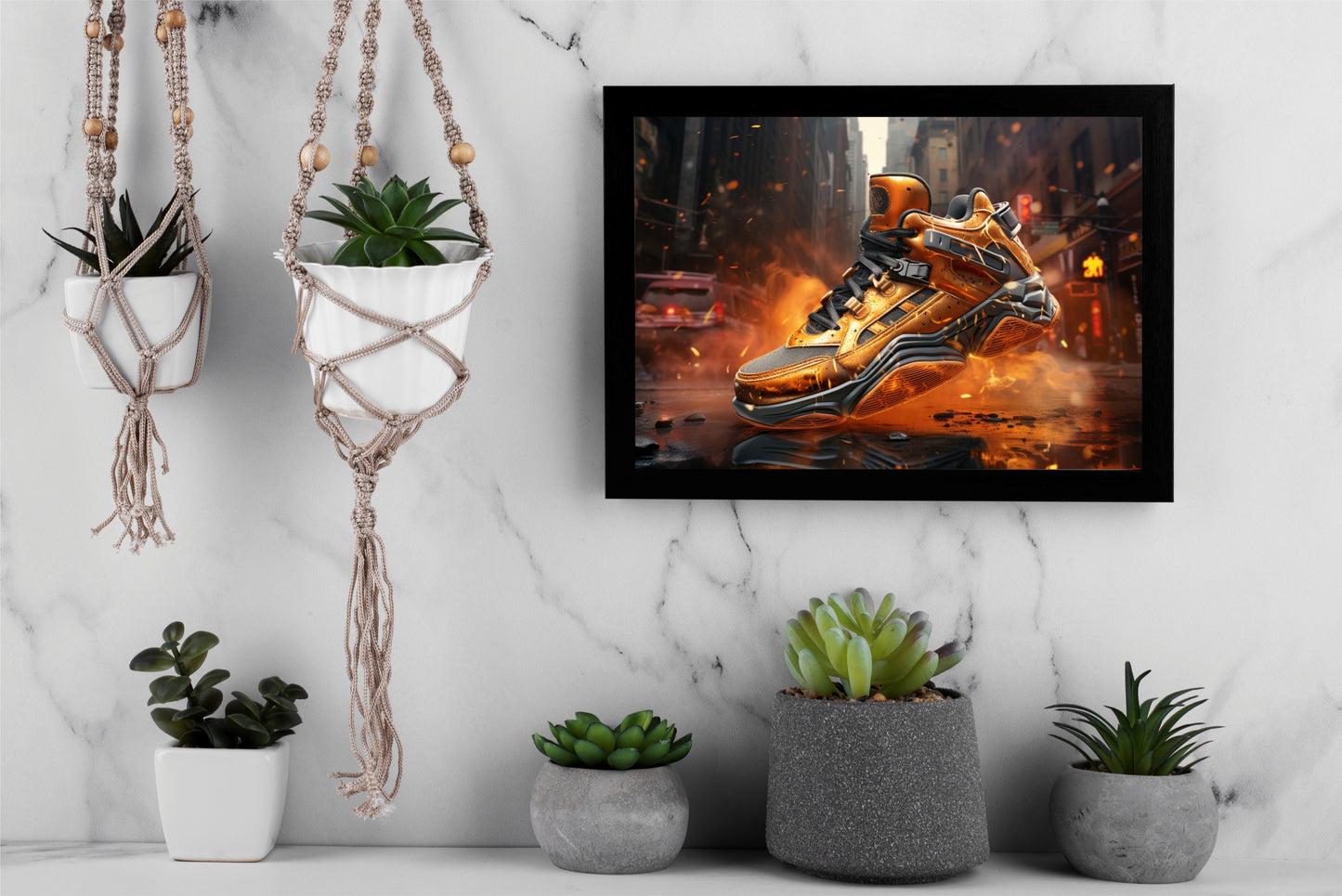 “Firestep Fury – Futuristic Sneaker Art” 🔥👟⚡