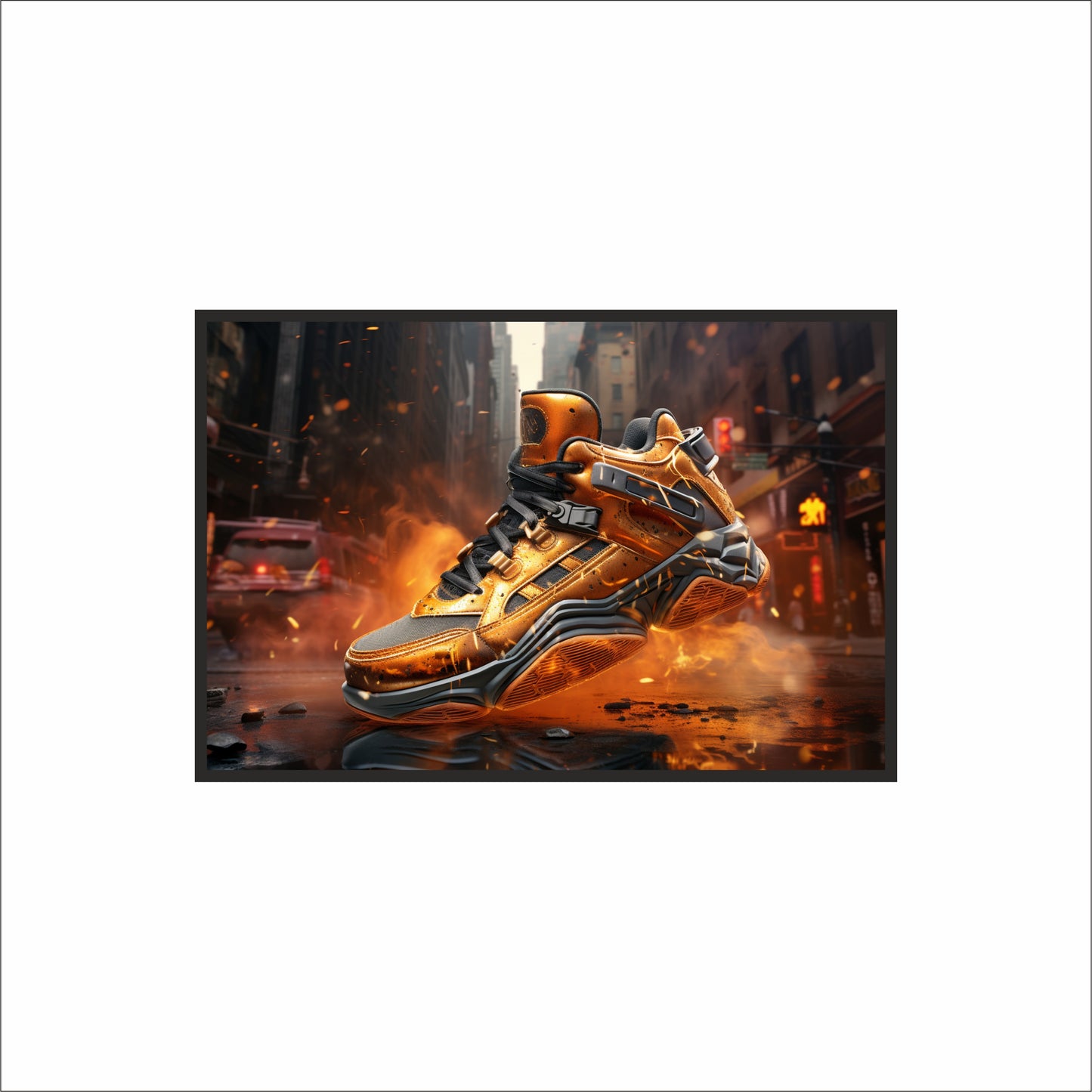“Firestep Fury – Futuristic Sneaker Art” 🔥👟⚡