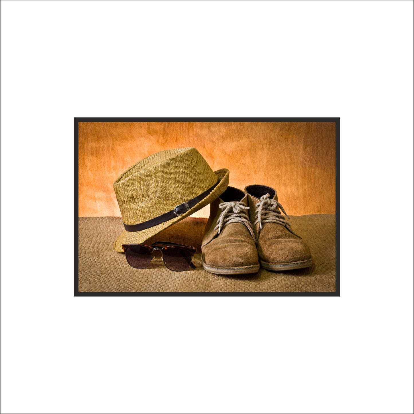 “Vintage Traveler Set – Classic Lifestyle Art” 🎩👞✨