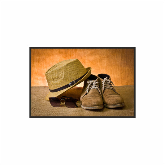 “Vintage Traveler Set – Classic Lifestyle Art” 🎩👞✨