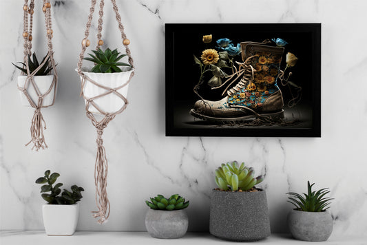“Blooming Boot – Floral Fantasy Art” 🌼🥾✨