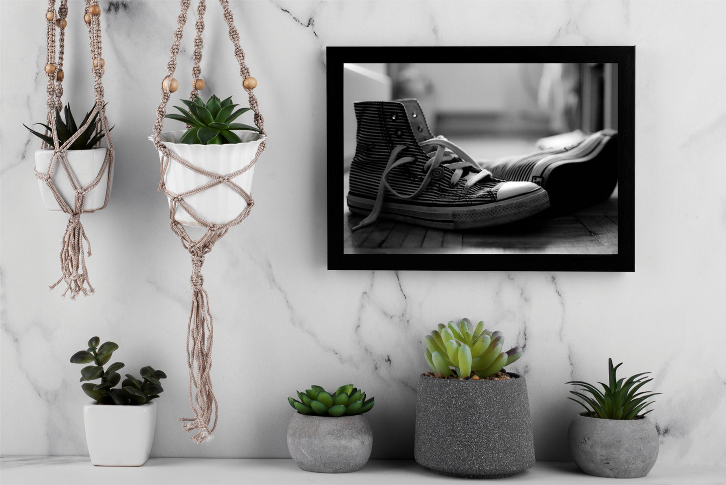 “Monochrome Moments – The Silent Sneakers” 🖤👟✨