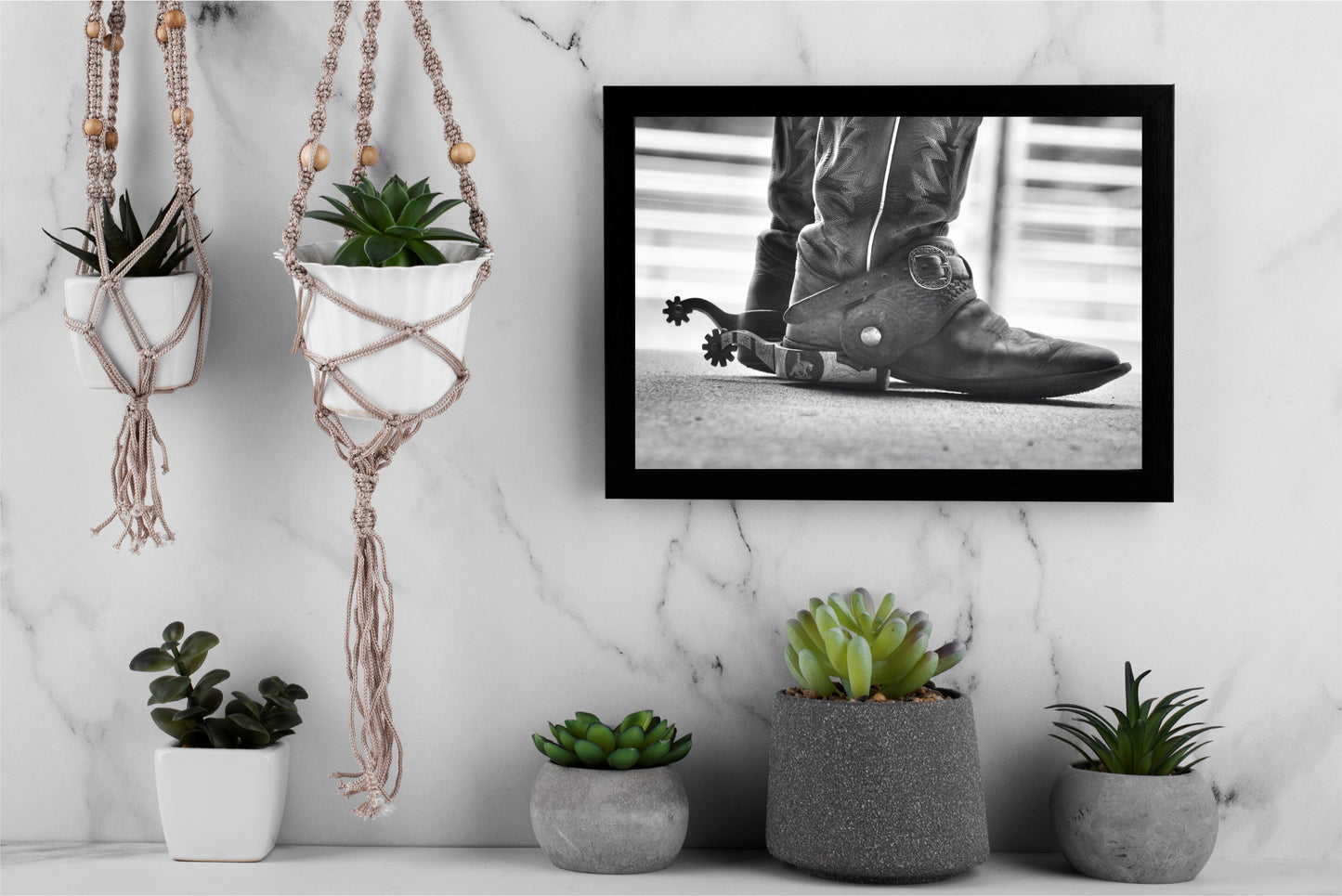 “Western Grit – Classic Cowboy Boot Art Frame” 🤠🖤📸