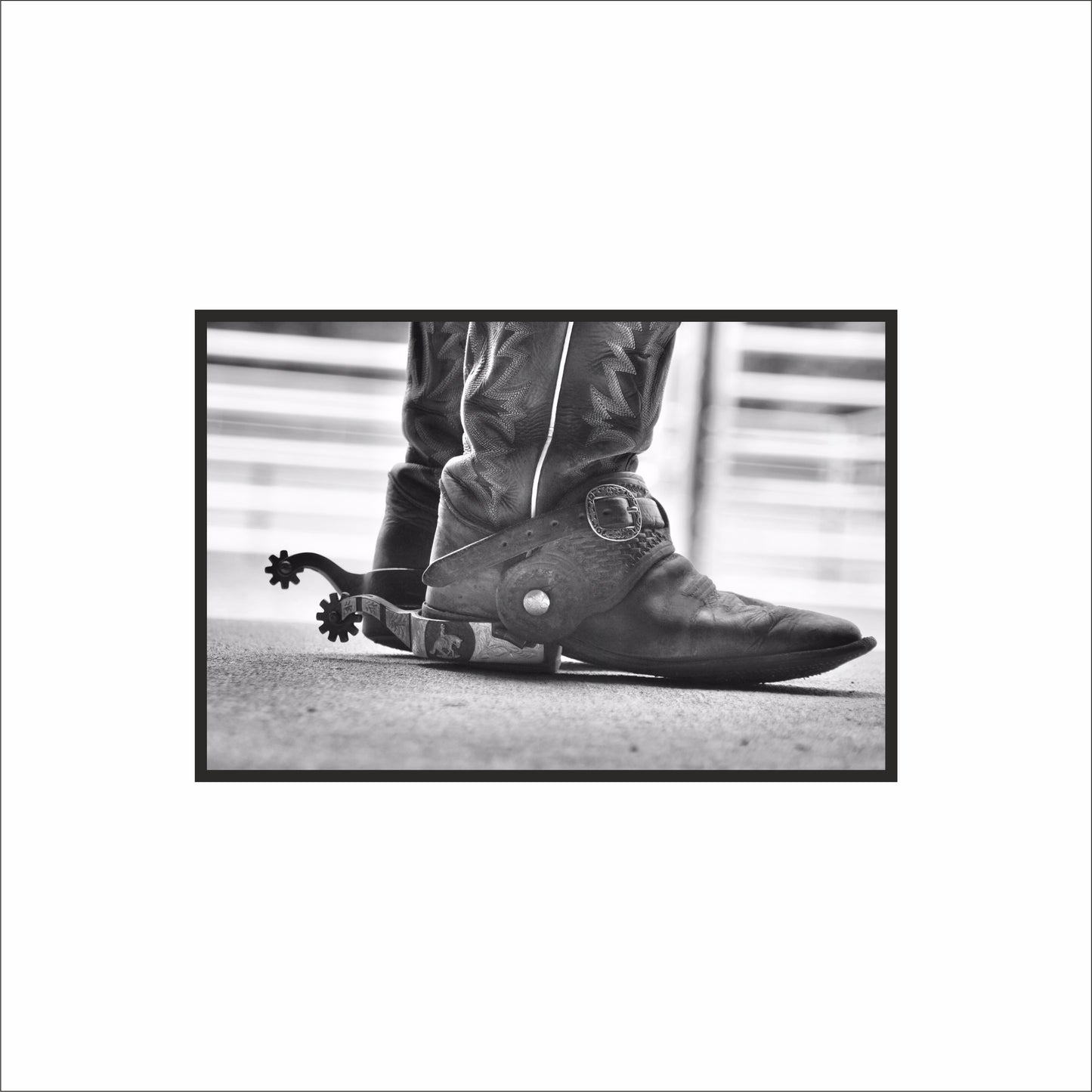 “Western Grit – Classic Cowboy Boot Art Frame” 🤠🖤📸