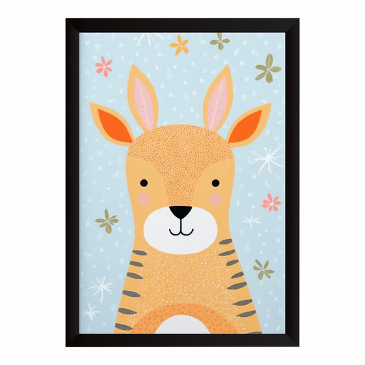 Cute Deer Wall Art | Baby Deer Kids Poster | Woodland Animal Nursery Decor | Cute Forest Animal Wall Decor