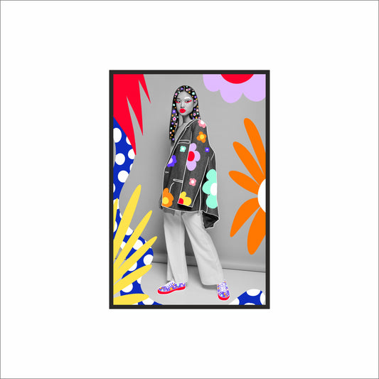 “Pop Bloom – Vibrant Fashion Art Frame” 🌸🎨✨