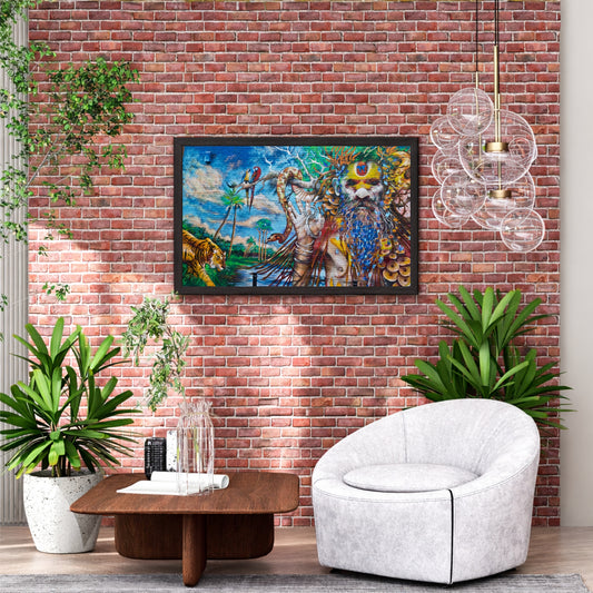 Wildlife Graffiti Wall Art | Colorful Jungle Street Art