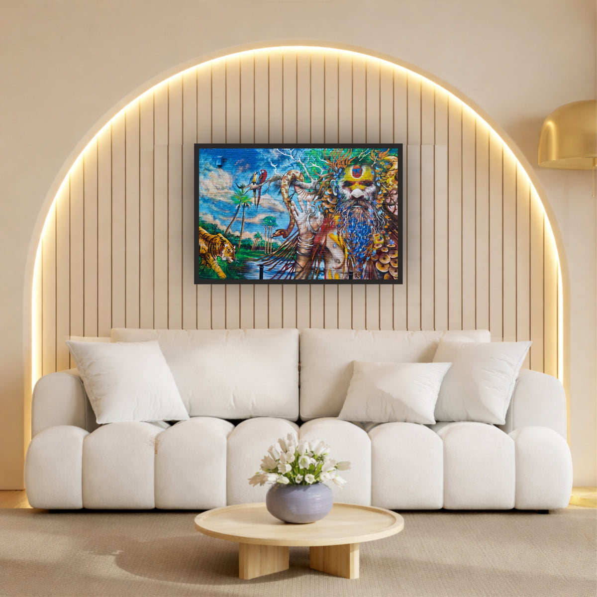 Wildlife Graffiti Wall Art | Colorful Jungle Street Art