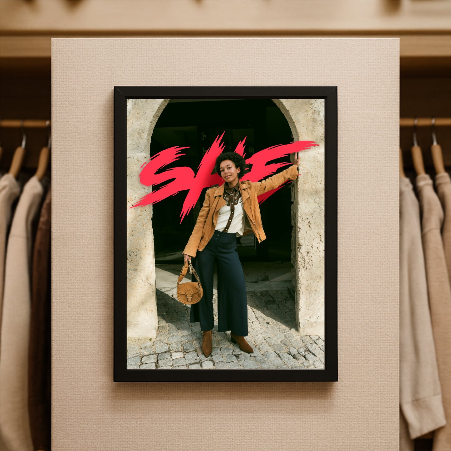 “SHE – Bold Street Style Empowerment Art Frame” 🔥✨👠