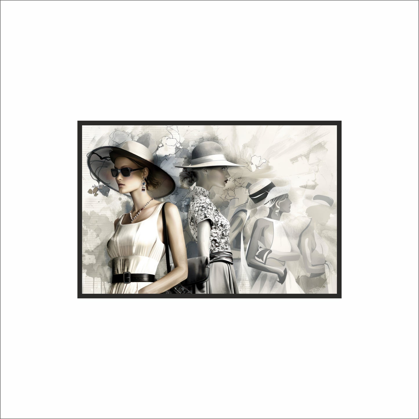 “Timeless Elegance – Vintage Fashion Muse Art Frame” 👒✨