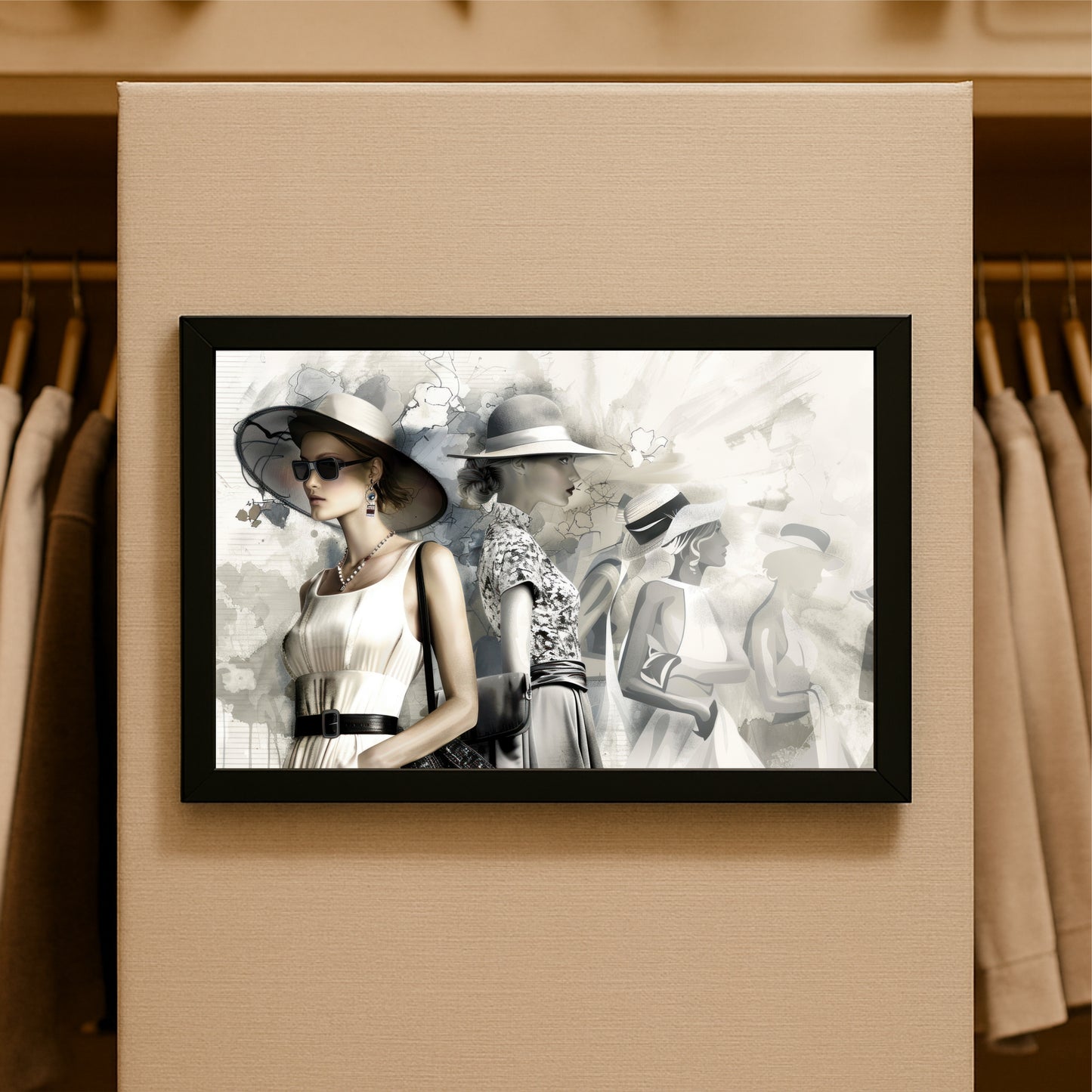 “Timeless Elegance – Vintage Fashion Muse Art Frame” 👒✨