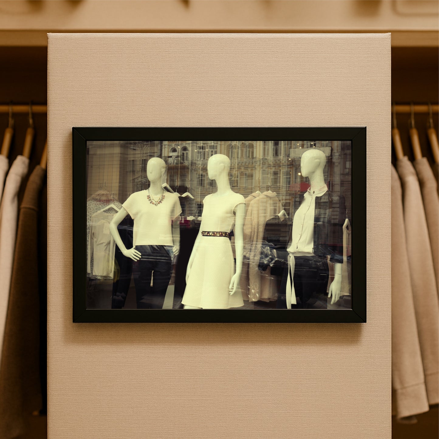 “Urban Chic – Minimal Boutique Mannequin Art Frame” ✨🛍️