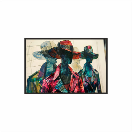 “Chromatic Muse – Abstract Fashion Mannequin Wall Art Photo Frame”