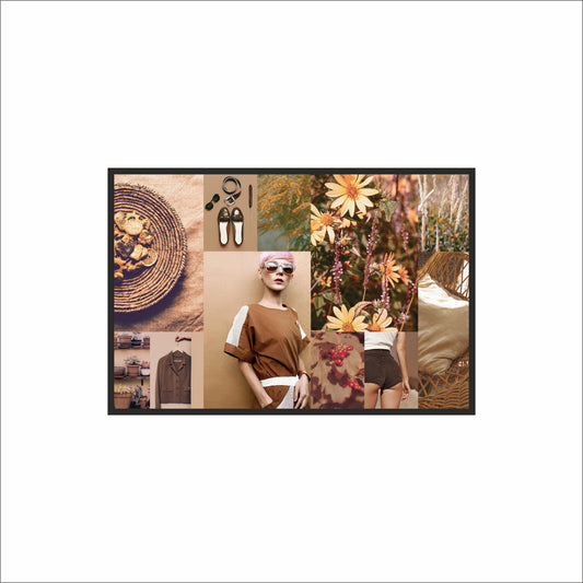 “Earthy Muse – Warm Aesthetic Fashion Moodboard Art Frame” 🌼👜
