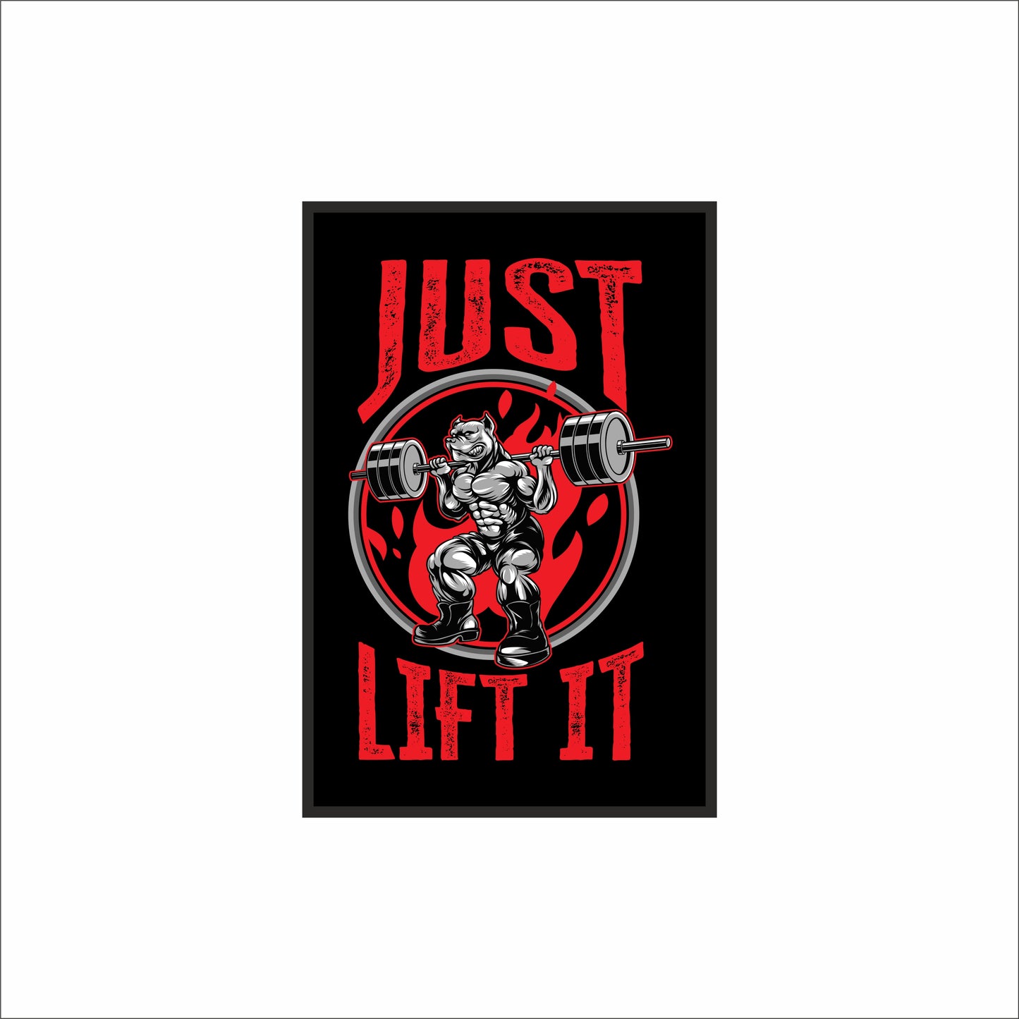 “JUST LIFT IT – Power Gym Motivation Art Frame” 🏋️🔥