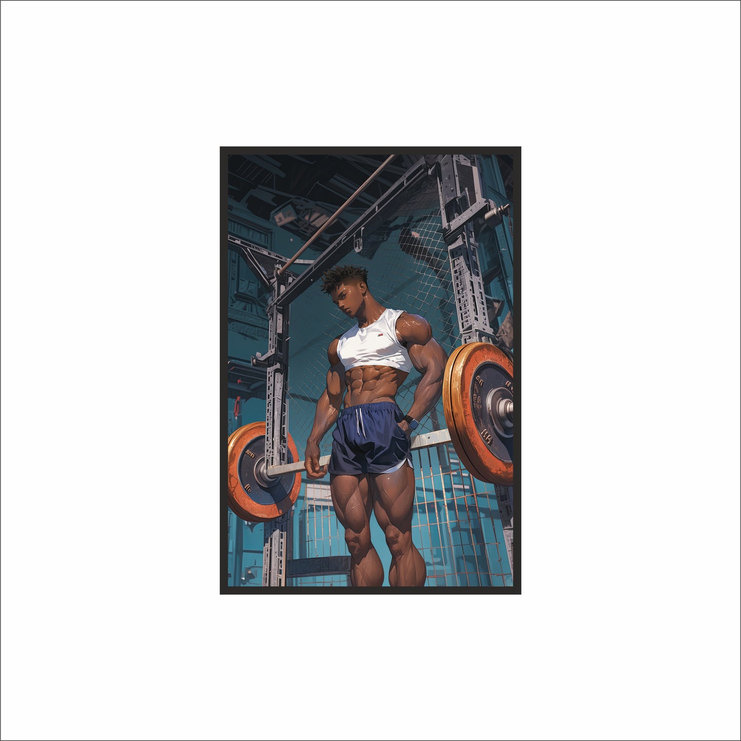 “Forged by Iron – Elite Strength Training Art Frame” 💪🔥