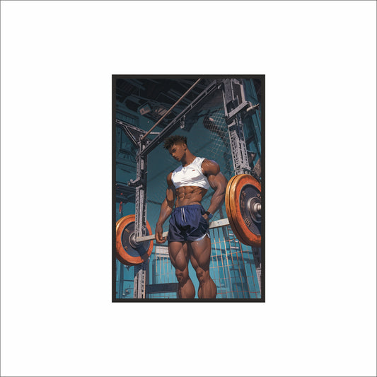 “Forged by Iron – Elite Strength Training Art Frame” 💪🔥