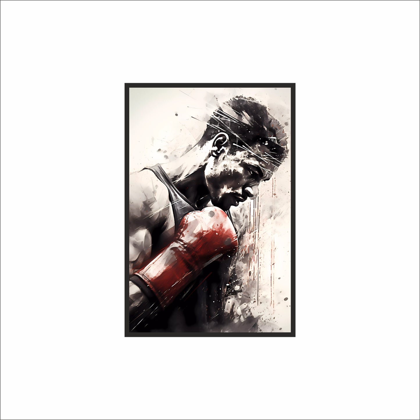 “Relentless Spirit – Boxing Warrior Art Frame” 🥊🔥