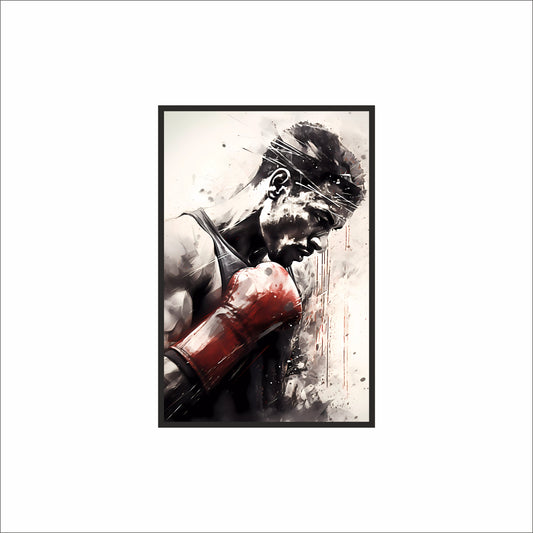 “Relentless Spirit – Boxing Warrior Art Frame” 🥊🔥