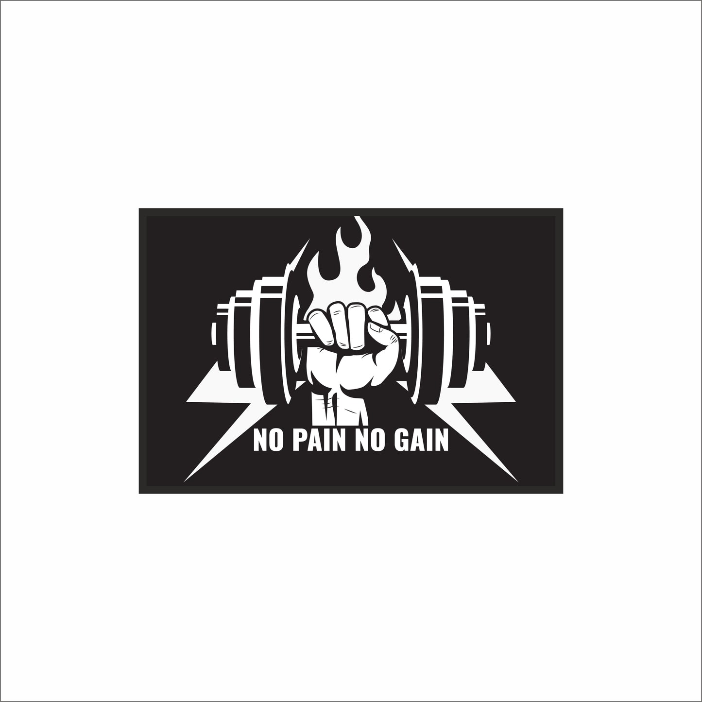 “No Pain No Gain – Power Fist Gym Art Frame” 🔥🏋️‍♂️