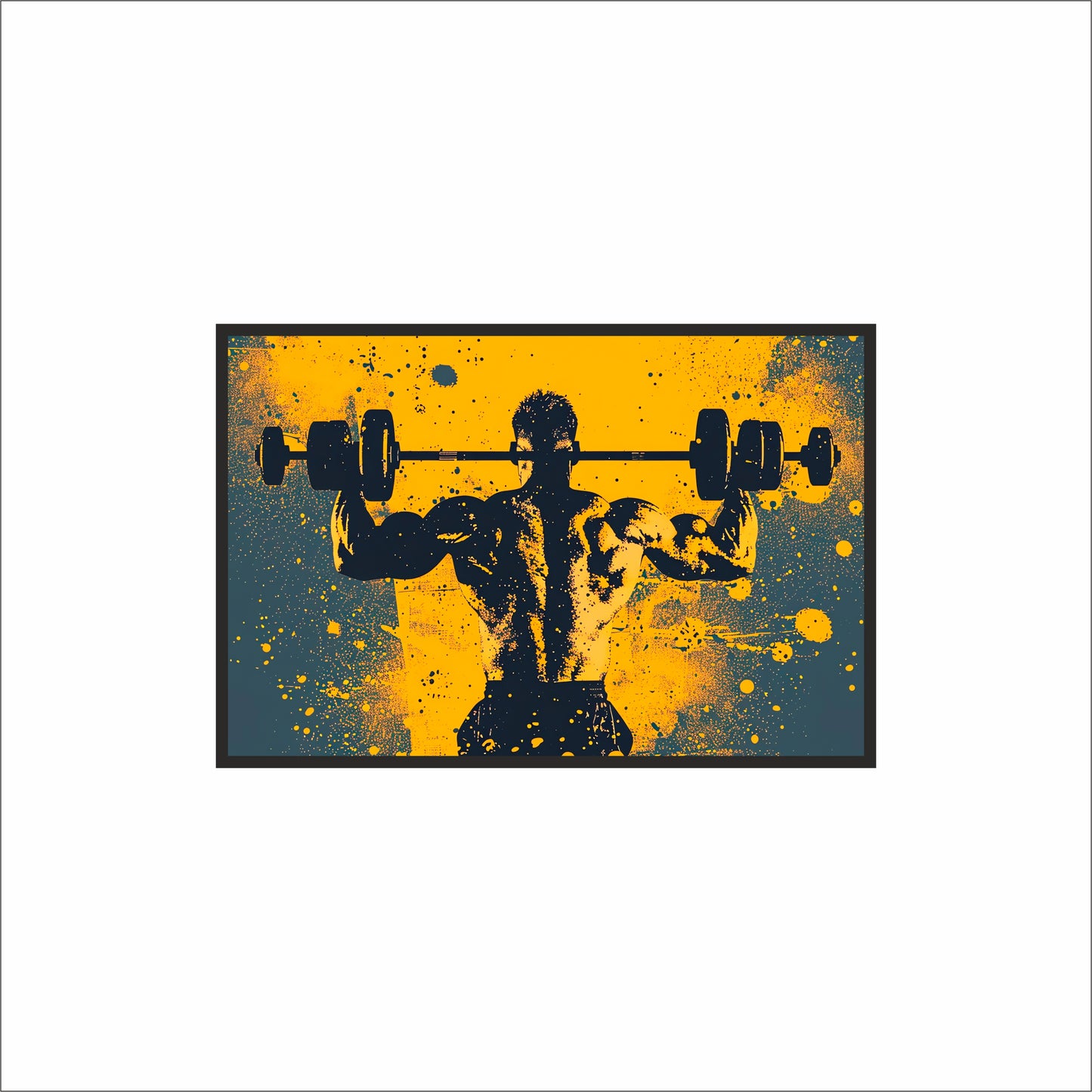Iron Resolve – Back & Shoulder Strength Art Frame 💪🔥