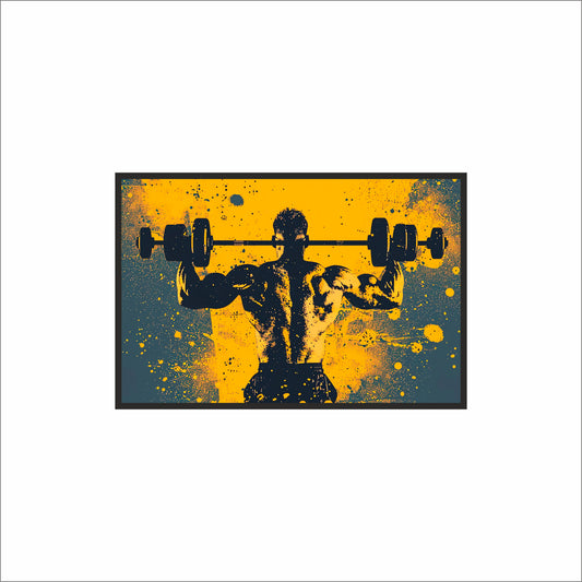 Iron Resolve – Back & Shoulder Strength Art Frame 💪🔥