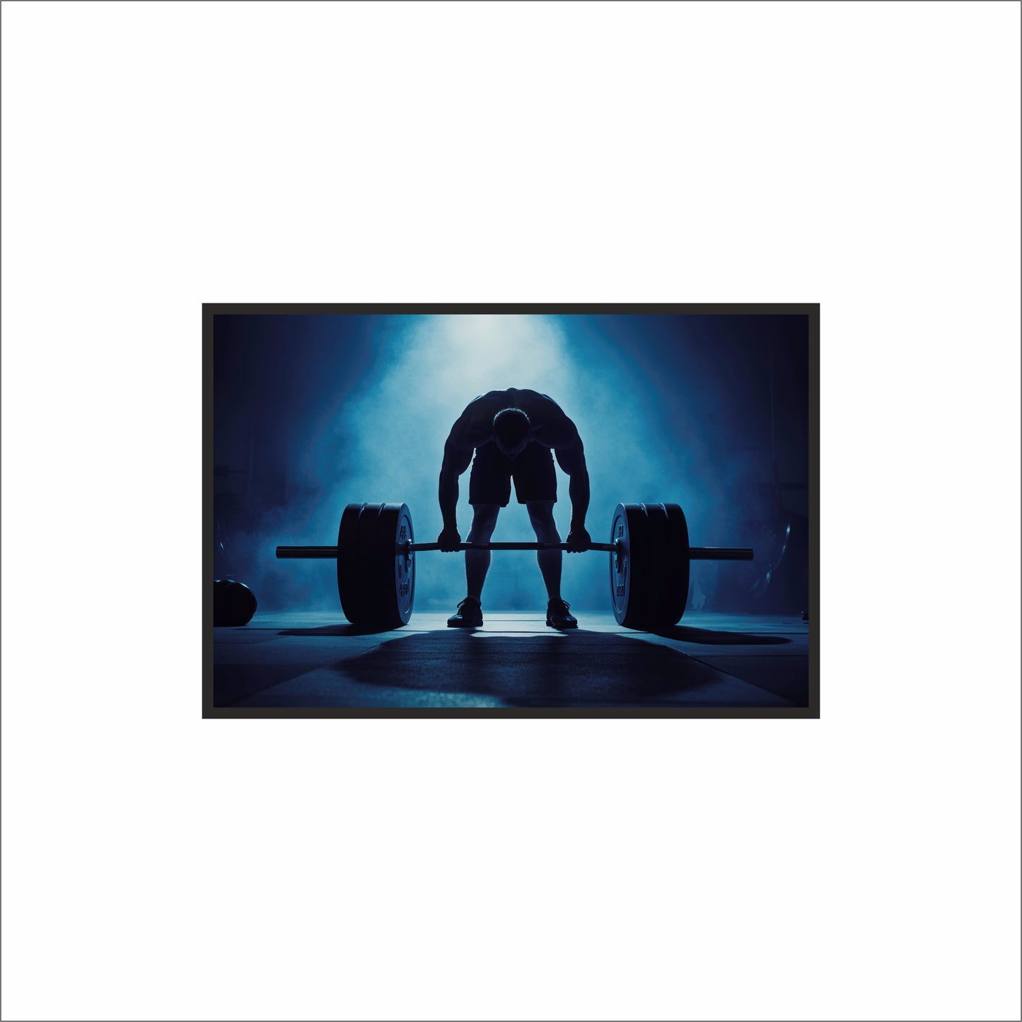 Before the Lift – Silent Strength Gym Art Frame 🌌🏋️‍♂️