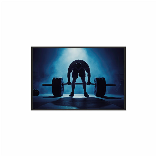Before the Lift – Silent Strength Gym Art Frame 🌌🏋️‍♂️