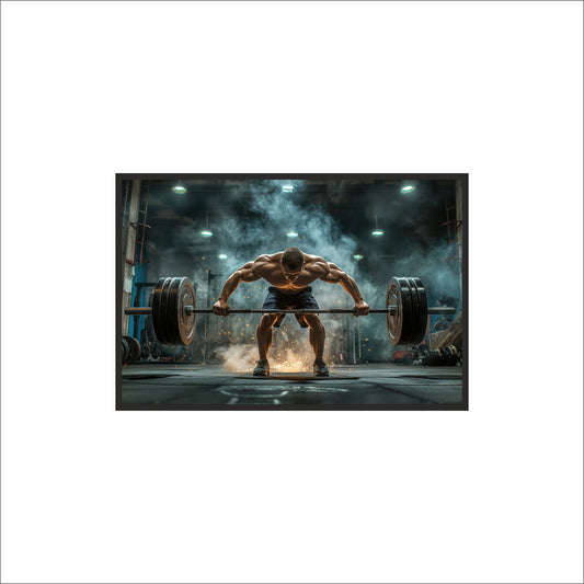 The Pull of Power – Deadlift Focus Gym Art Frame 🏋️‍♂️⚡