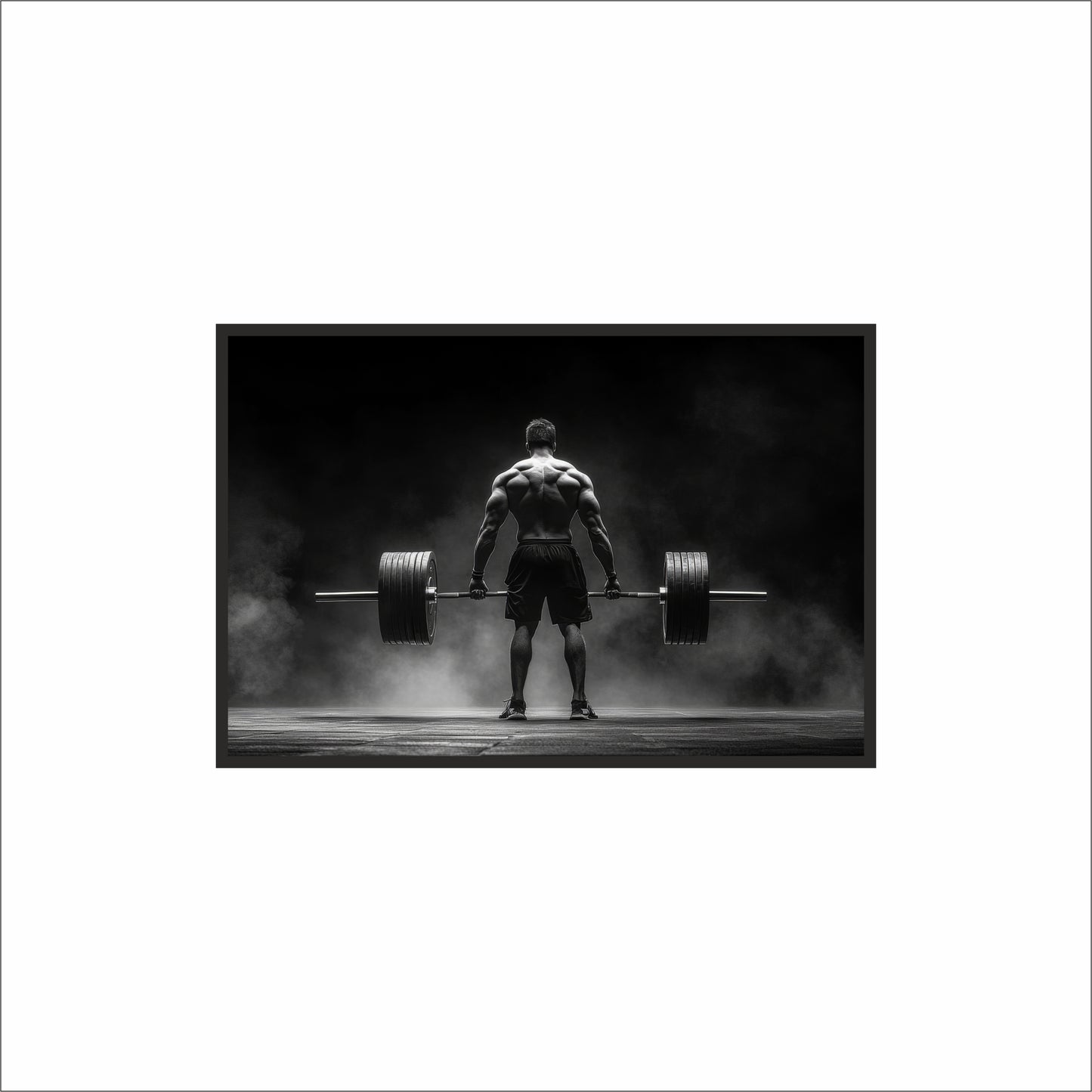 Iron Resolve – Deadlift Power Gym Art Frame 🏋️‍♂️🔥