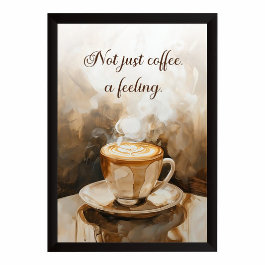 Coffee Feeling Wall Art | Minimalist Coffee Canvas Print | Modern Kitchen Café Decor