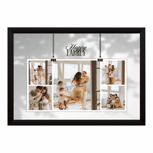 Customized Family Photo Frame | Personalized Family Photo Collage | Happy Family Wall Art