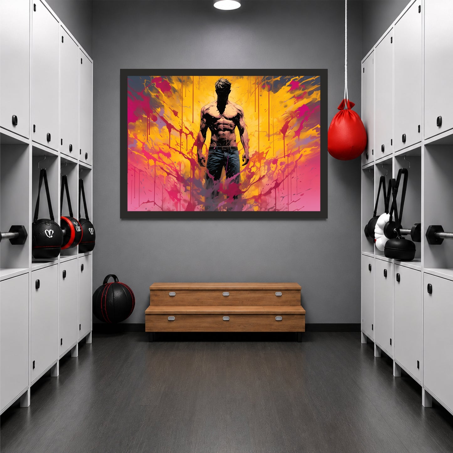 Abstract Fitness Wall Art | Modern Gym Canvas | Motivational Decor