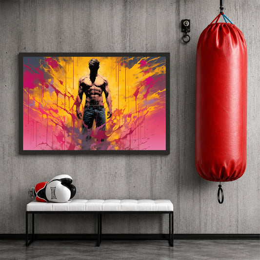 Abstract Fitness Wall Art | Modern Gym Canvas | Motivational Decor