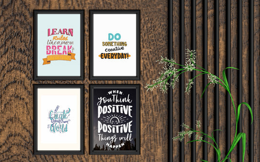 Motivational Quote Frame Set – Set of 4 💭✨