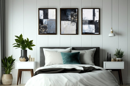 Monochrome Force – Modern Abstract Trio Art Frame 🎨✨