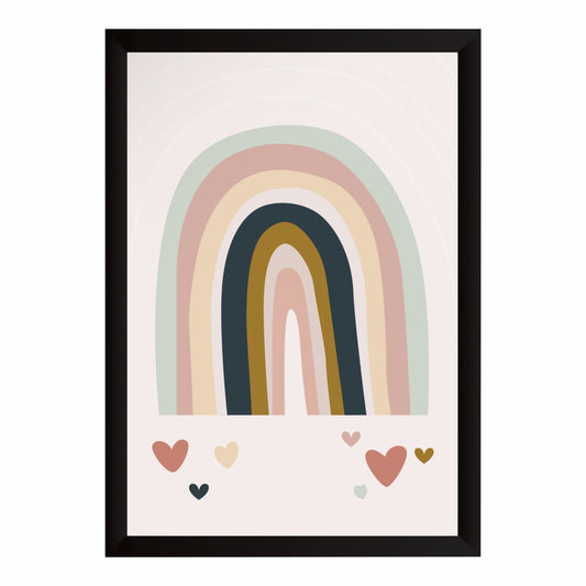 Pastel Rainbow Wall Art | Kids Nursery Decor | Boho Rainbow Poster