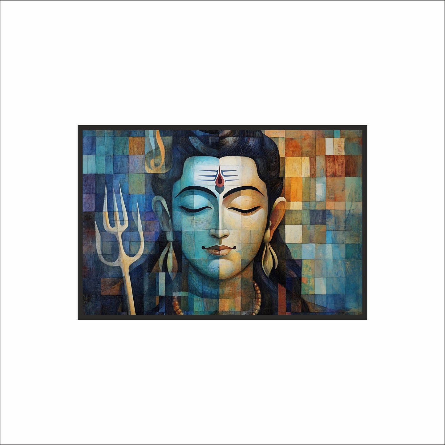 Divine Calm – Lord Shiva Mosaic Art Frame 🕉️✨