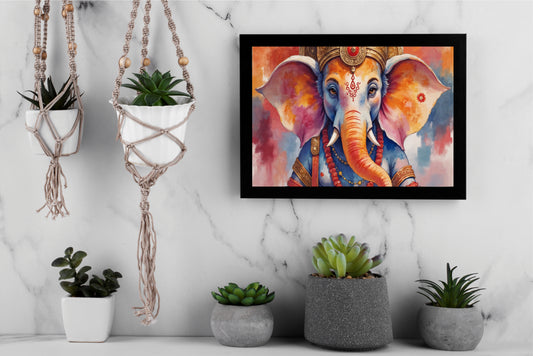 Divine Grace – Lord Ganesha Modern Art Frame 🕉️✨