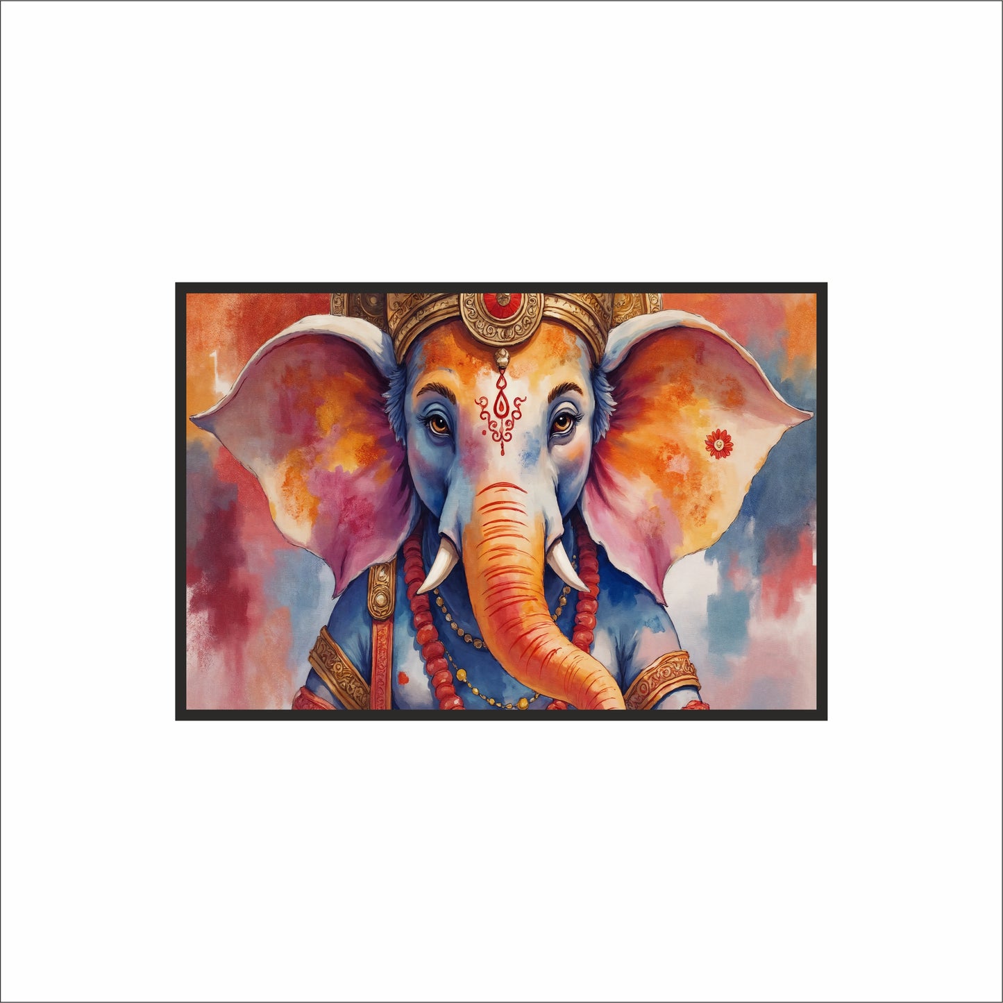 Divine Grace – Lord Ganesha Modern Art Frame 🕉️✨