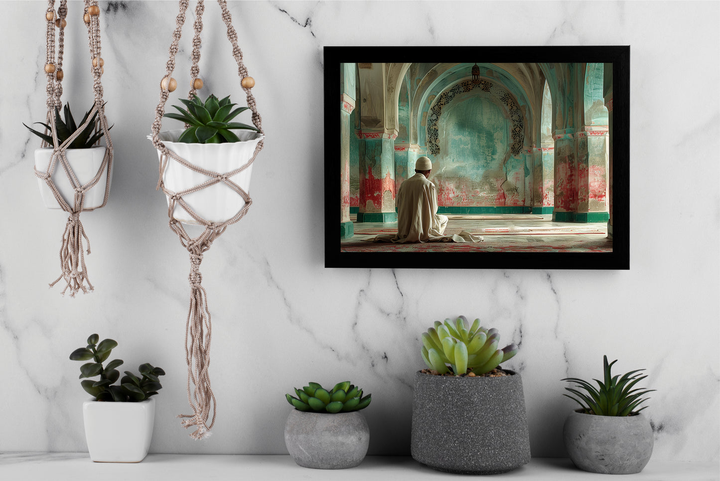 Sacred Stillness Wall Art Photo Frame – Prayer & Reflection Art Frame