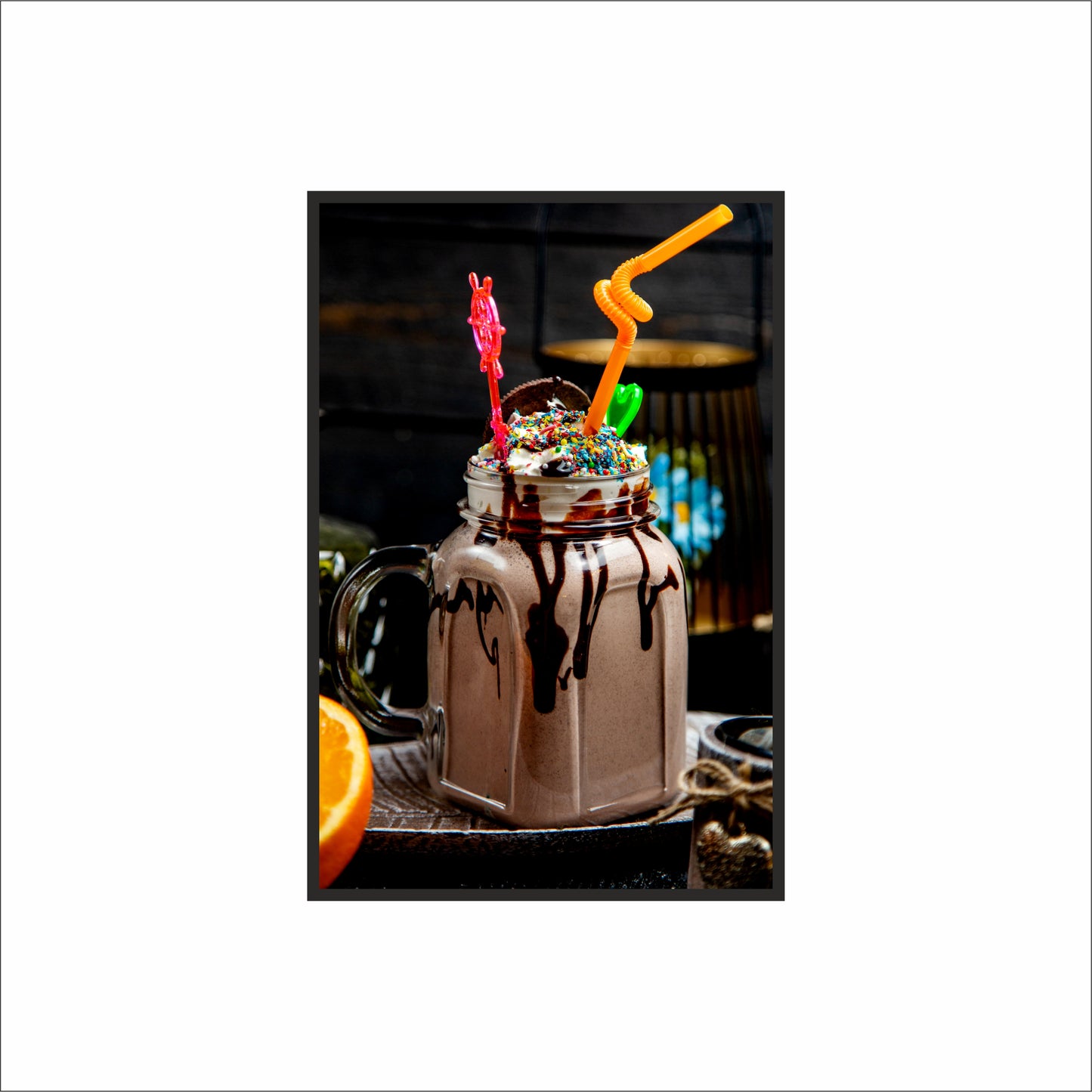Chocolate Bliss – Loaded Milkshake Art Frame 🍫🥤