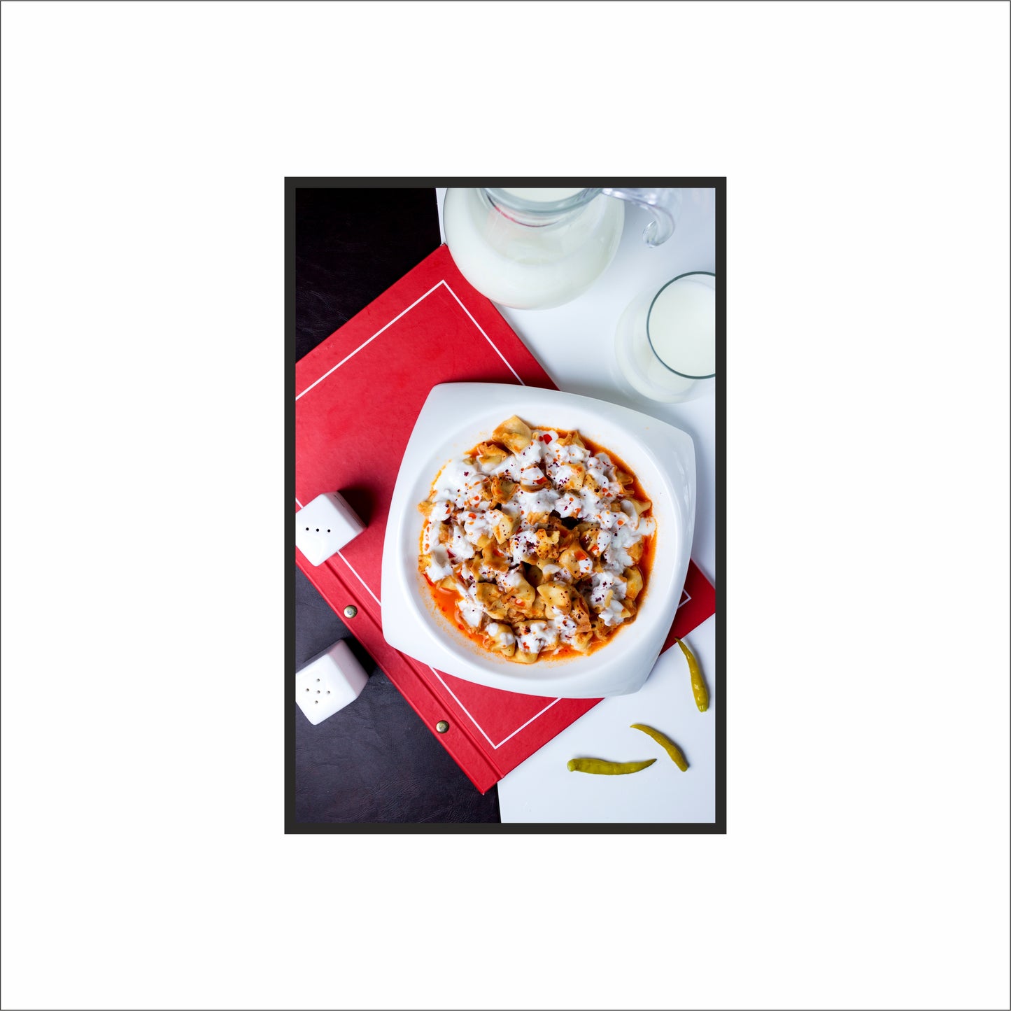 Creamy Comfort – Indian Fusion Food Art Frame 🍽️🥛