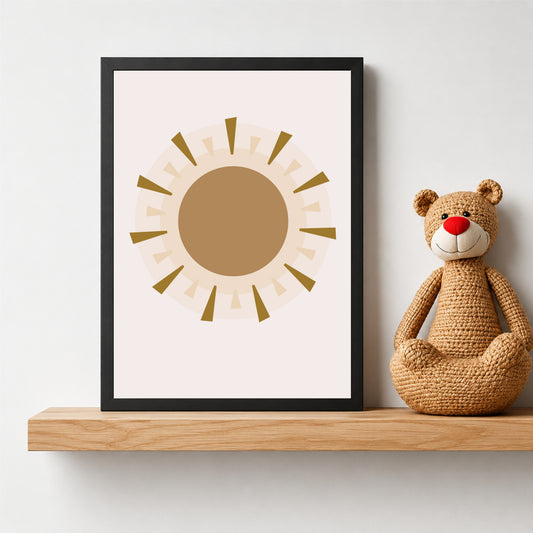 Boho Sun Wall Art | Minimalist Sun Poster | Kids Nursery Decor