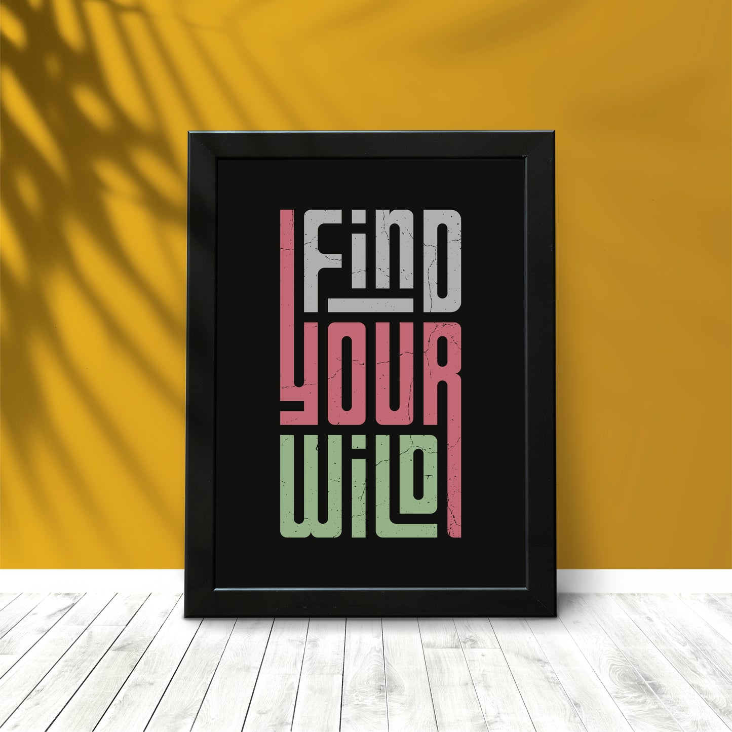 Find Your Wild Wall Art Photo Frame – Bold Typography Wall Art Frame