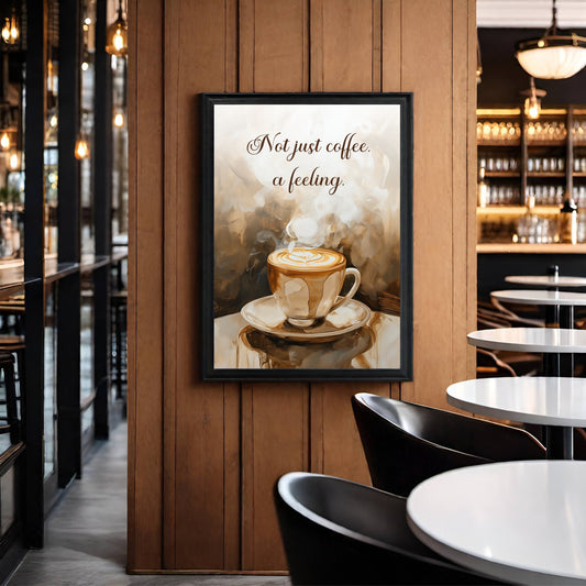 Not Just Coffee. A Feeling. – Coffee Mood Art Frame