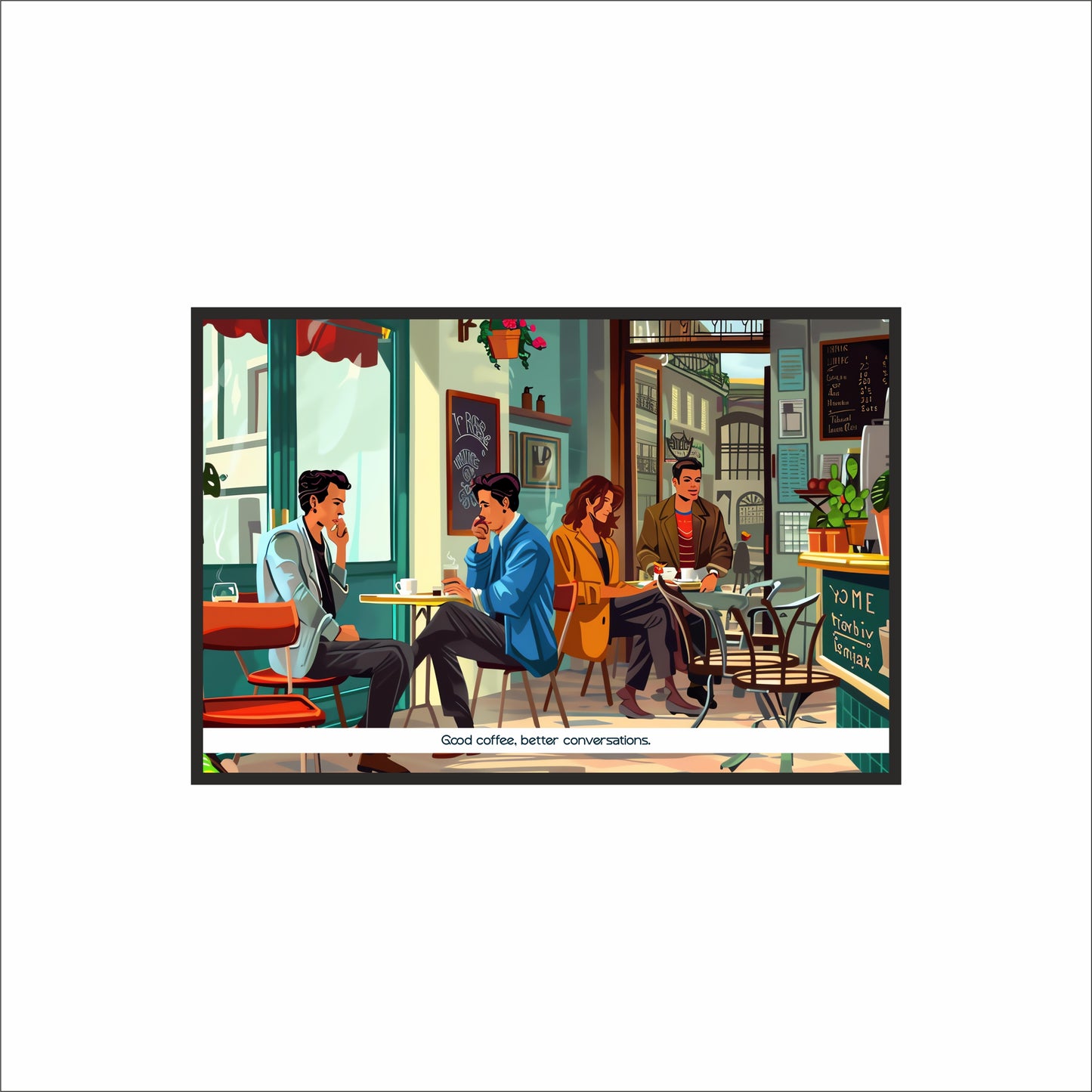 Good Coffee, Better Conversations – Café Life Wall Art ☕