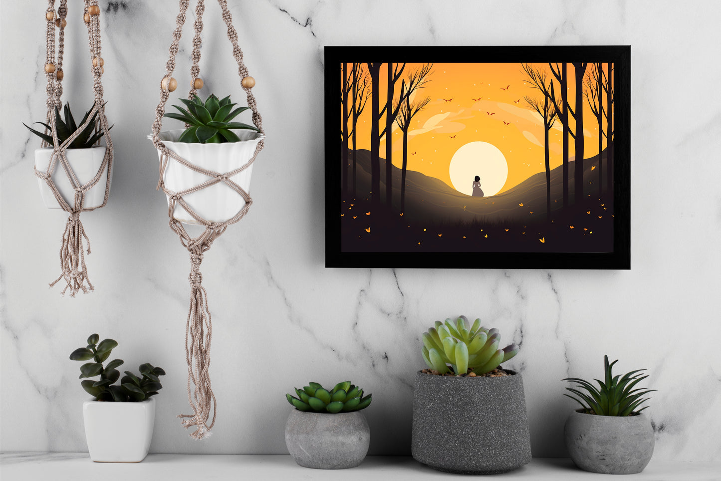 Where Silence Glows – Golden Dusk Wall Art 🌅🍂