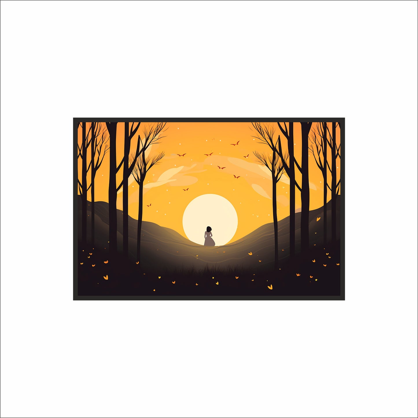 Where Silence Glows – Golden Dusk Wall Art 🌅🍂