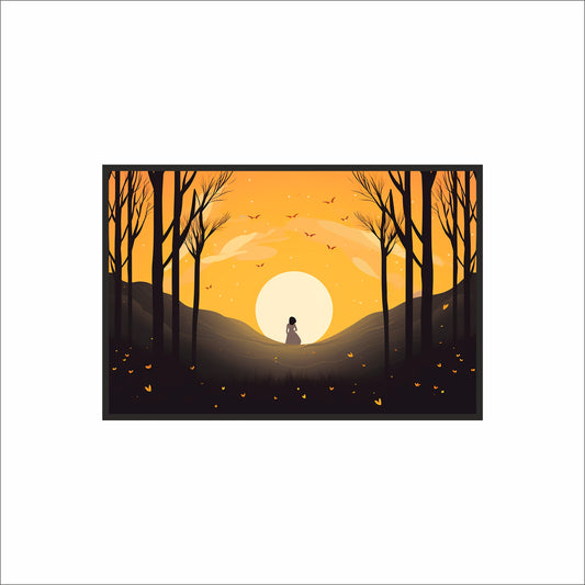 Where Silence Glows – Golden Dusk Wall Art 🌅🍂